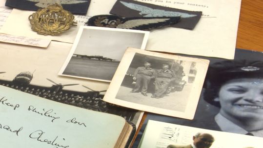 Love letters sent between a Canadian pilot in a German Prisoner of War camp and a member of the Royal Auxiliary Air Force during the Second World War
