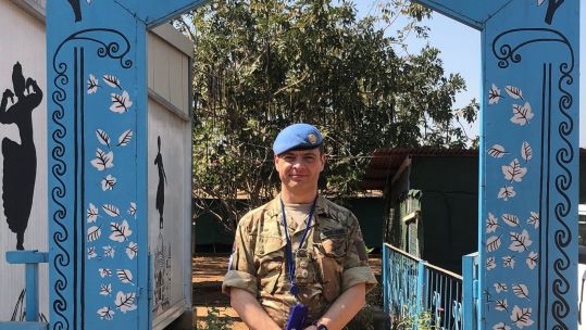 Lt Col Jeremy Lewin at hospital based in Juba 270321 CREDIT MOD