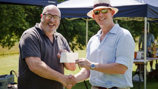 BFBS Big Salute Charity Cheque Handover Chris Sturgess Fund Raising Military Forces Radio BFBS