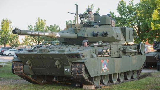 An M10 Booker on static display