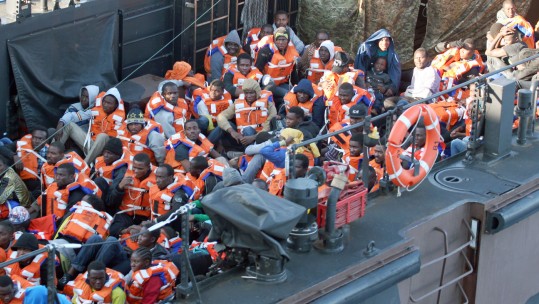 HMS Bulwark Rescues Hundreds Of Migrants