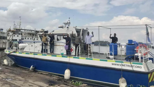 MV Lady Jean in Tanzania CREDIT ROYAL NAVY