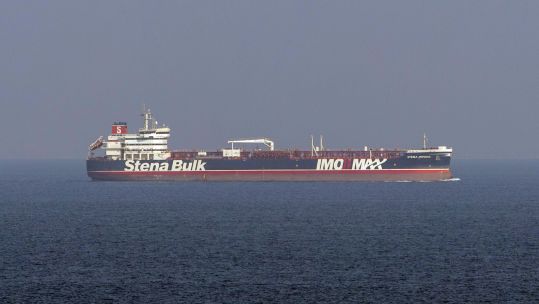 MV Stena Impero, seen here sailing from Bandar Abbas (Iran), after being released by Iranian officials 270919 CREDIT MOD