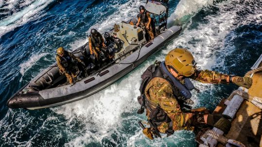 The MOD said the Royal Marines are heading to the region on a "pre-planned training deployment" (Picture: MOD).