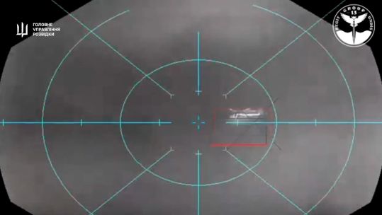 Magura V5 sea drone shooting down Russian helicopter using a Sea Dragon missile 311224 CREDIT Defense of Ukraine