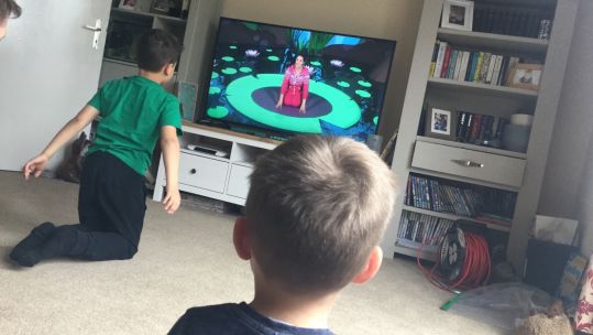 Attenborough School children taking part in activities at home