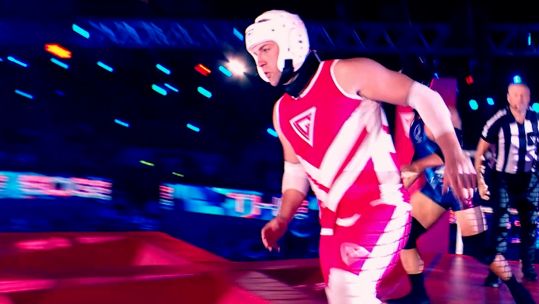 Major Finlay Anderson taking on the Gladiators 13022024 CREDIT BBC Hungry Bear