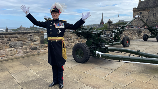 Major General Alastair Bruce steps down Governor of Edinburgh Castle 090924 CREDIT BFBS