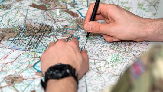 Map reading Ordnance Survey navigation MoD Crown Copyright 2018