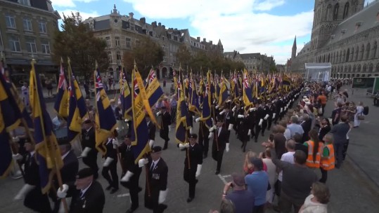 Marching through Ypres.