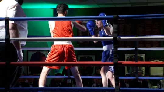 Marine Liam Bell v Liam McCluskey Royal Navy boxing v Wester Counties Credit BFBS DATE 30012024.jpg 