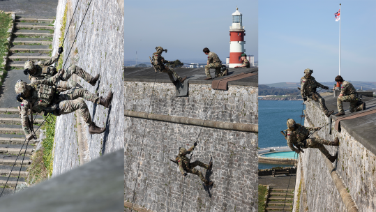 Marines storm Plymouth beach credit Royal Navy