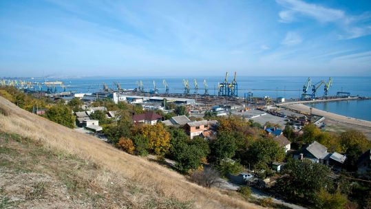 Mariupol Commercial Sea Port by Sea of Azov