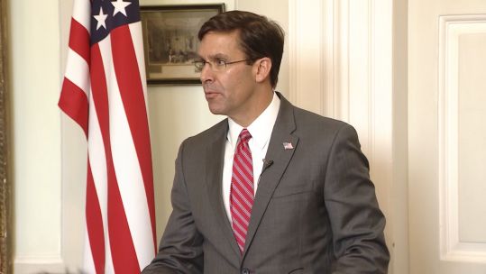 Mark Esper in London 060919 CREDIT BFBS