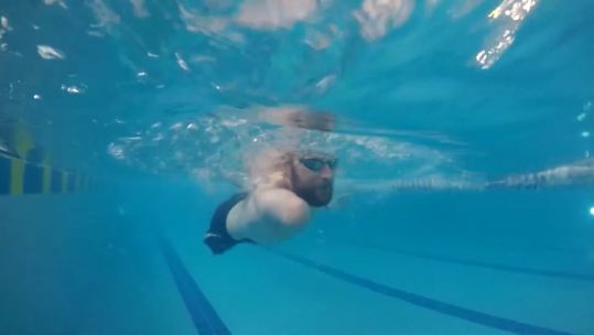 Mark Ormrod training for charity 1000meter ocean swim DATE UNKNOWN credit Red Air Media