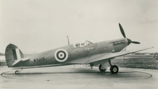 Marks & Spencer staff members raised enough money to purchase a Mk V Spitfire. It was named The Marksman. Credit: Marks & Spencer Company Archive.