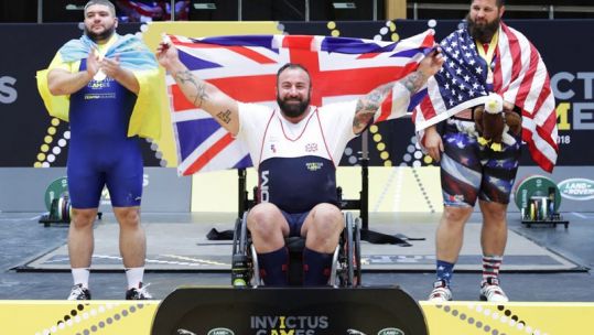 Martin Tye Gold Medal in powerlifting Invictus Games Sydney CREDIT MOD