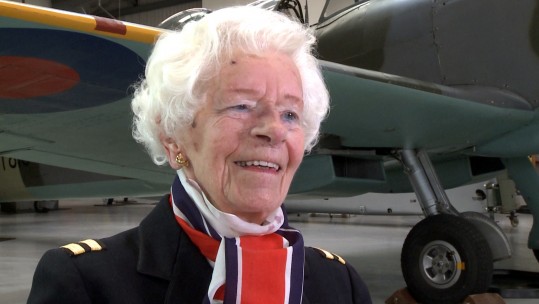 Mary Ellis in April 2018 at Biggin Hill