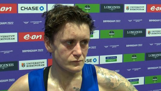 Megan Reid after Commonwealth Games defeat Credit BFBS DATE 01082022.jpg