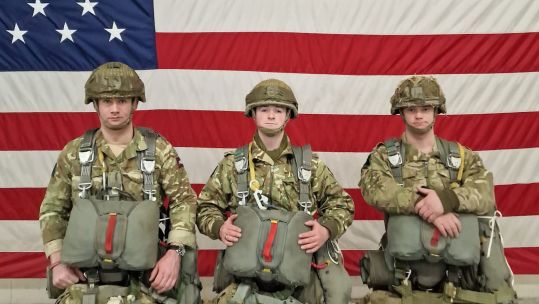 Members of C Company Parachute Regiment receive US wings for Ex Devil Strike in North Carolina (Picture: UK Defence Staff in US X)