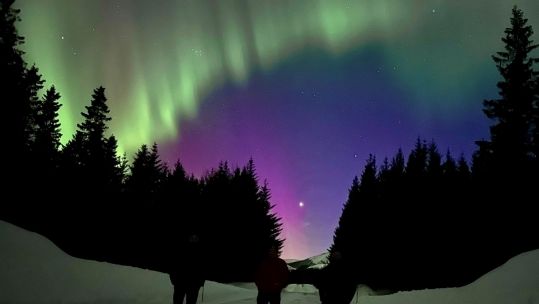 Members of HMS Biter were lucky to witness Northern Lights in Norway 24032023 CREDIT HMS Biter