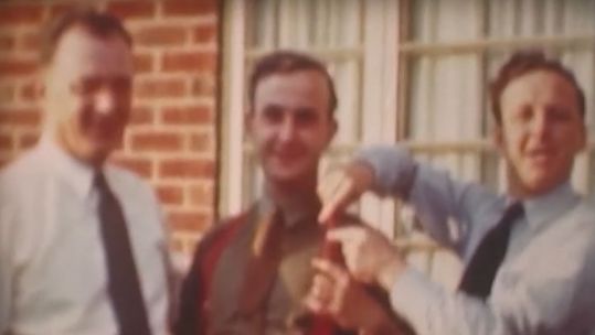 Men on colour footage WWII MI6 Whaddon Hall secret film 030420 CREDIT Bletchley Park YouTube.jpg 