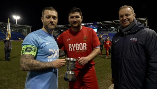 Michael Campbell and Declan Shuttleworth RAF v Army Inter Services football CREDIT bFBS DATE 12032025.jpg 