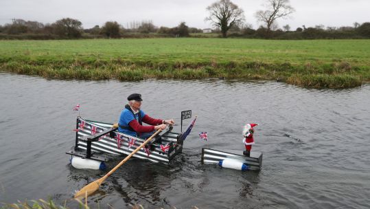 Cover image: Mr Stanley rowing on the Chichester Canal (Picture: PA).