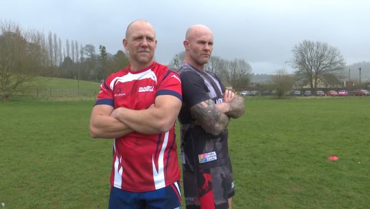 Mike Tindall with Keith Senior
