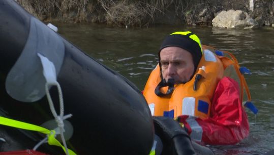 Mike during capsize drill