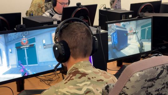 Call of Duty proved to be a popular title with the soldiers taking part