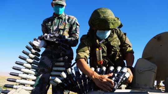 Military personnel IN Yinchuan prepare for joint drill between Russia and China
