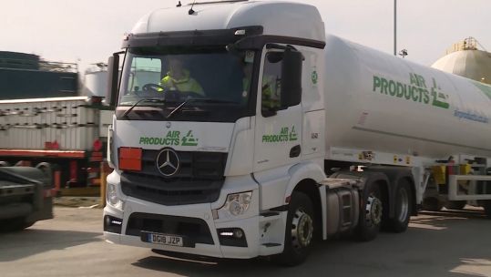 Military personnel learn to drive oxygen tankers amid coronavirus outbreak 240220 CREDIT BFBS
