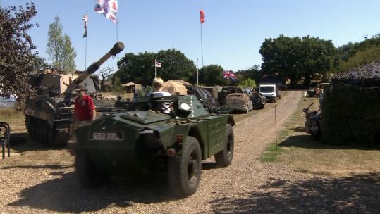 Military vehicles on show at the Echoes of History event in Essex