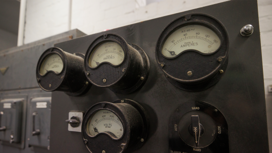 Power controls at the Mount Eden Park bunker a former nuclear facility in south Belfast set to reopen to house historic records 030125 CREDIT PA WIRE