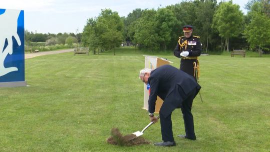 NAAFI Groundbreaking ceremony NMA National Memorial Arboretum 04062021 CREDIT BFBS
