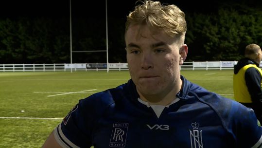 Engineering Technician Dom Cleverley speaks to BFBS after the Navy's victory over the RAF.