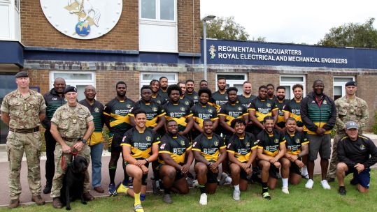 Jamaican Rugby at MOD Lyneham REME