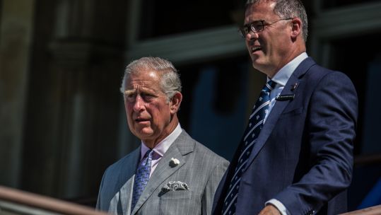 Richard Gould with the then Prince of Wales at The Oval in 2017 (Credit: Alamy)