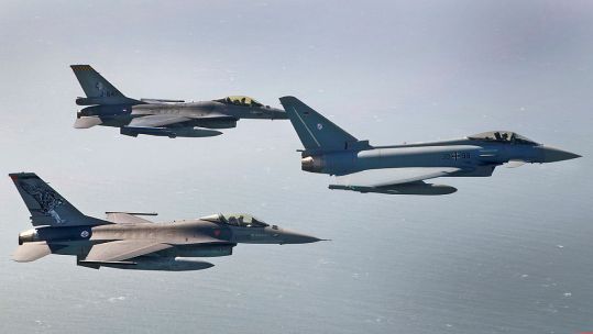 NATO Flypast in Wales in 2014 (Picture: MOD).