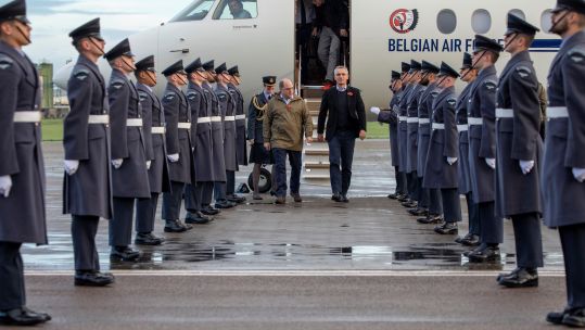 NATO Secretary General, Jens Stoltenberg and Defence Secretary, Ben Wallace RAF Northolt 09112022 CREDIT MOD Crown Copyright