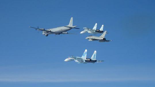 NATO aircraft shadowing Russian jets
