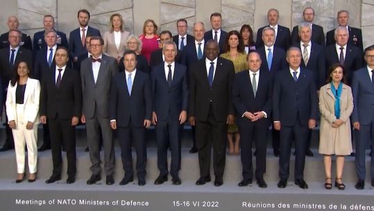 NATO ministers in Brussels (Picture: NATO TV).