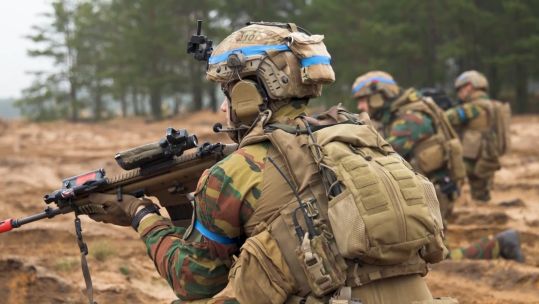 NATO troops on Exercise Iron Wolf (Picture: NATO TV).
