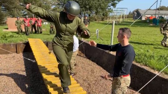 The events included military obstacle courses and more familiar medical treatment scenarios.