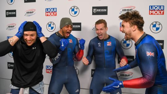 Team GB win world cup gold at the World Cup in Lake Placid, USA (Credit: IBSF)