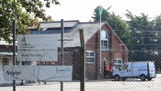 Cover image: Napier Barracks in Folkestone, Kent, where migrants will be housed while their asylum claims are processed (Picture: PA).