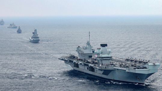Navy's HMS Queen Elizabeth leads other ships on Carrier Strike Group