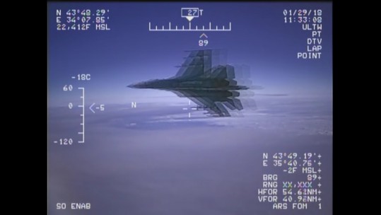 Russian SU-27 near miss