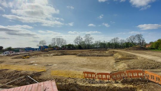New carbon neutral facility being built at Defence Animal Training Regiment in Leicestershire 220421 CREDIT BRITISH ARMY